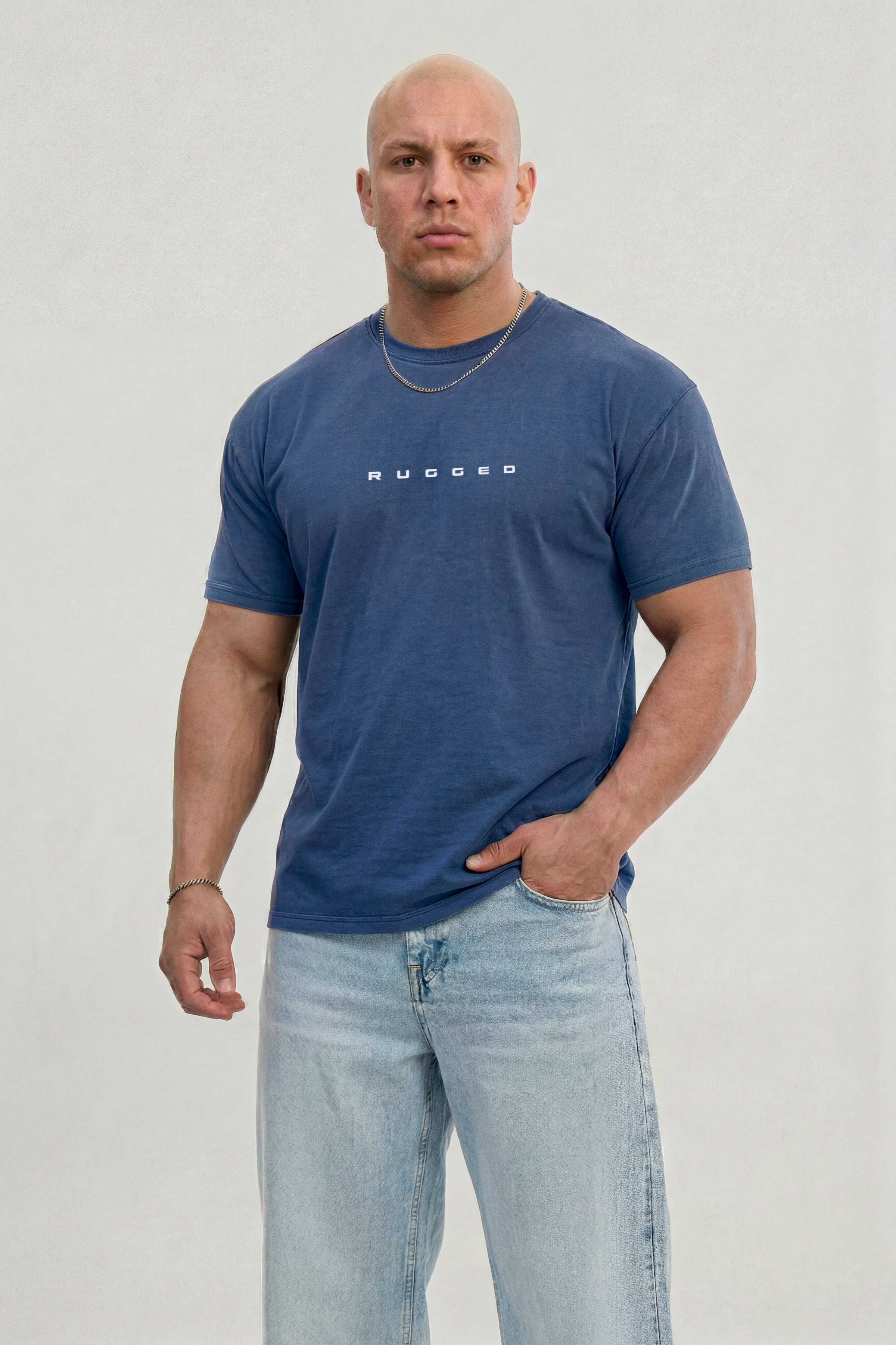 1103 - Essential Logo Tee — Blue