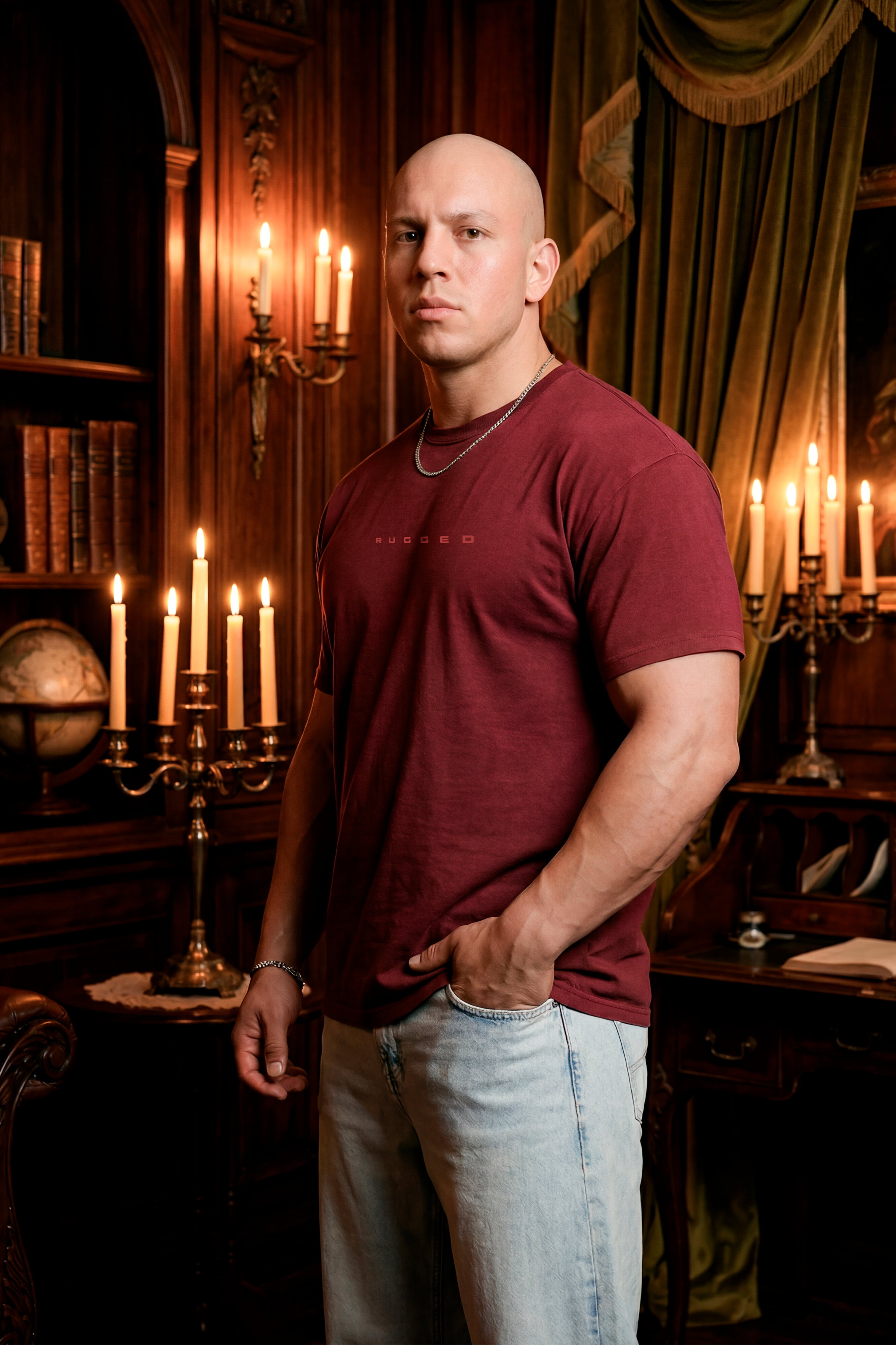 1104 - Essential Logo Tee — Wine