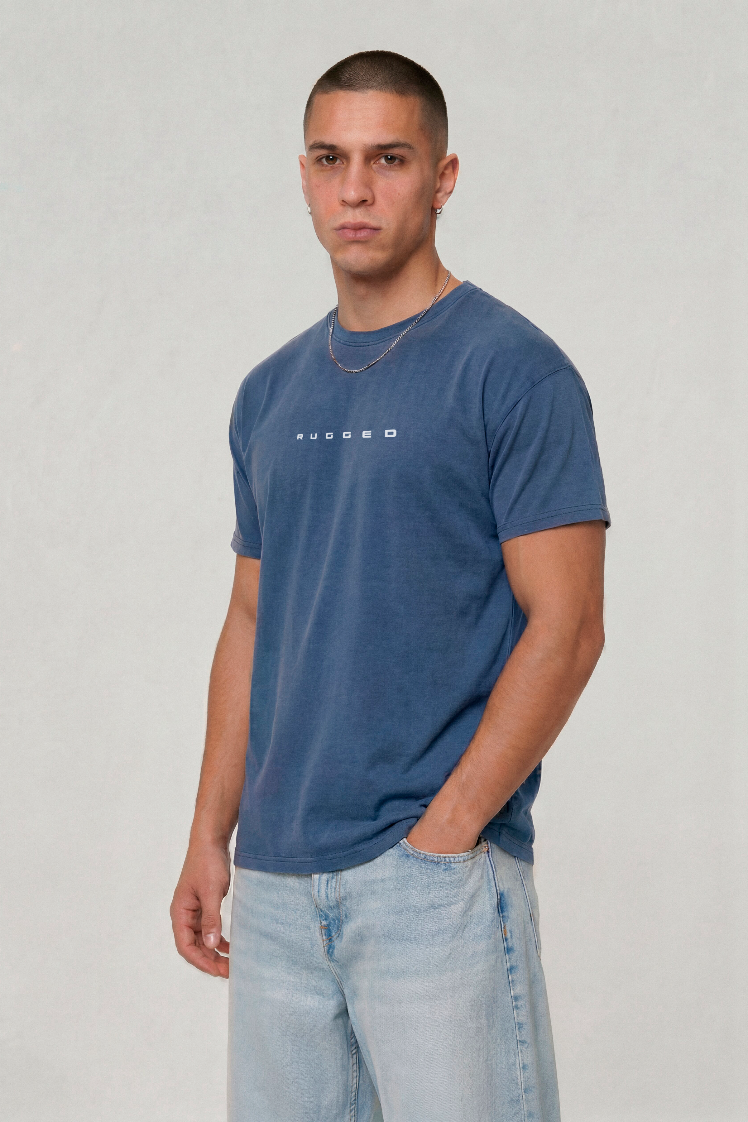 1103 - Essential Logo Tee — Blue