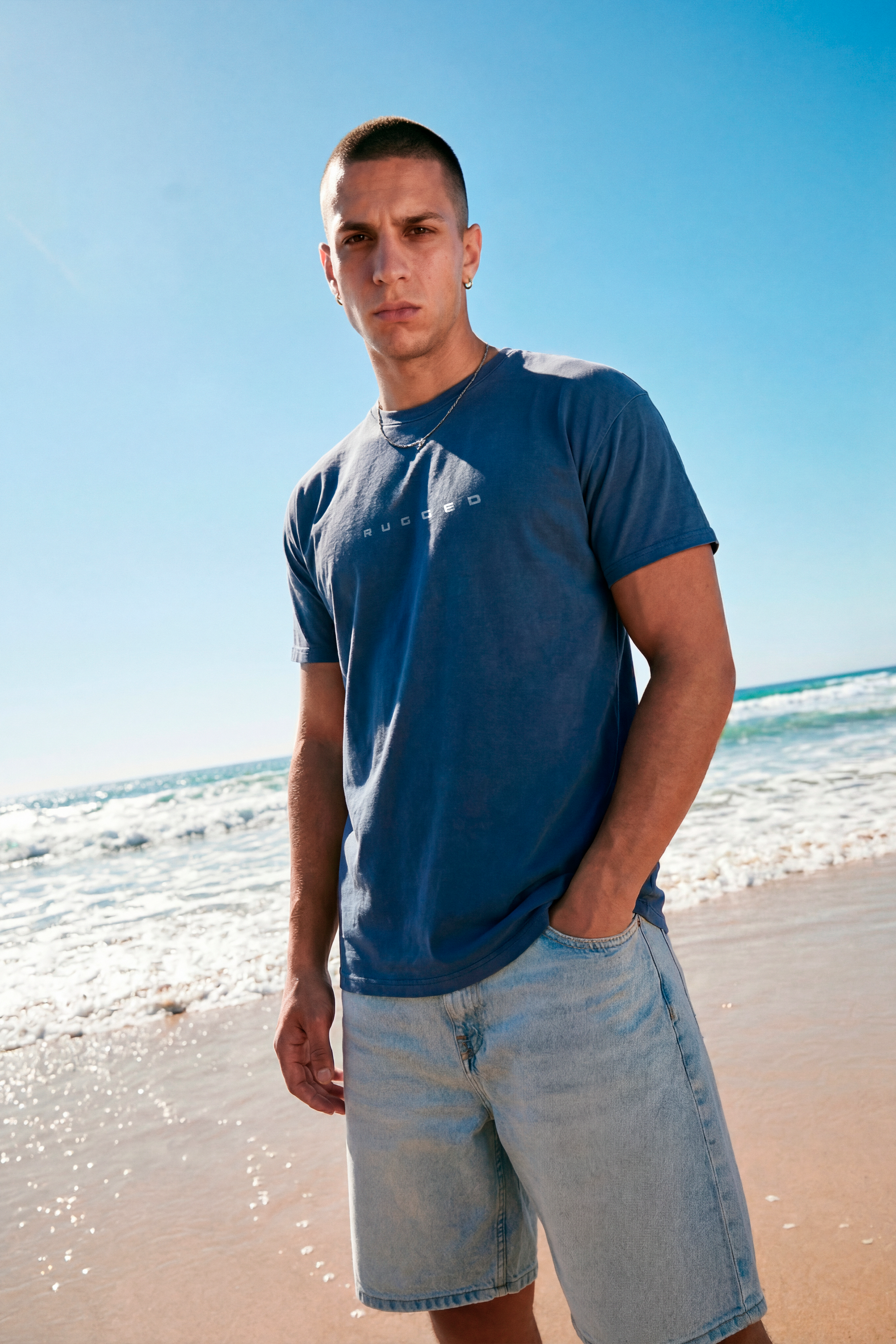 1103 - Essential Logo Tee — Blue
