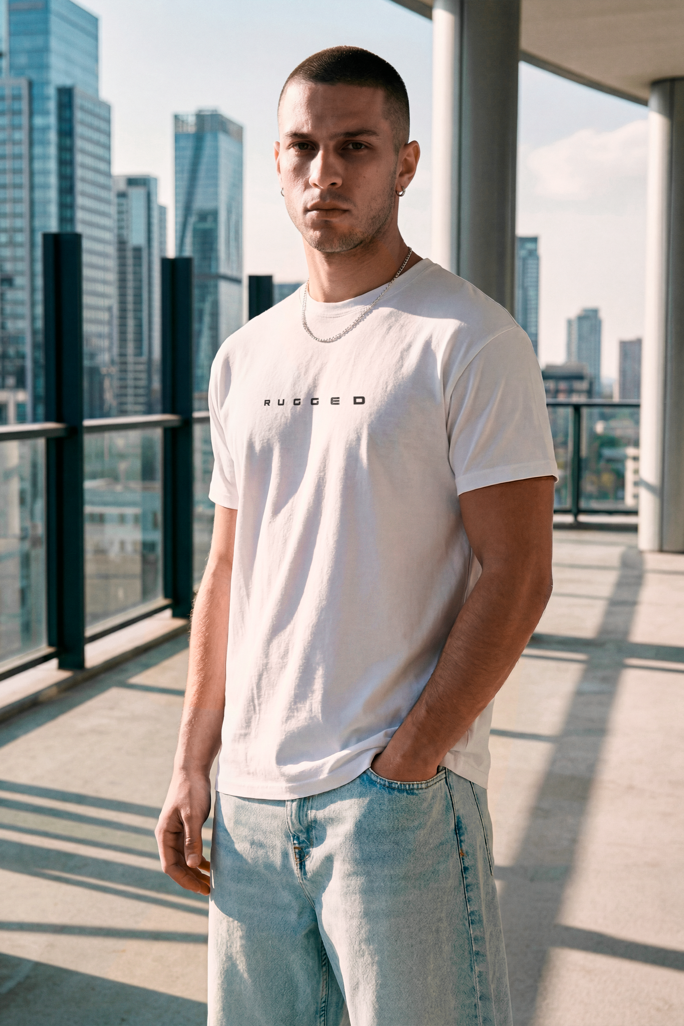 1101 - Essential Logo Tee — White